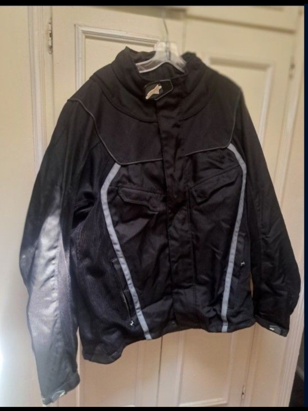 Alpinestars Black Jacket with Red Logo Patch